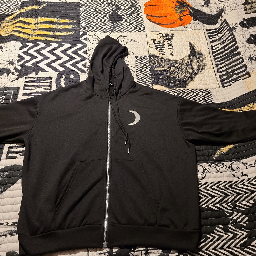 Black jacket with moon designs